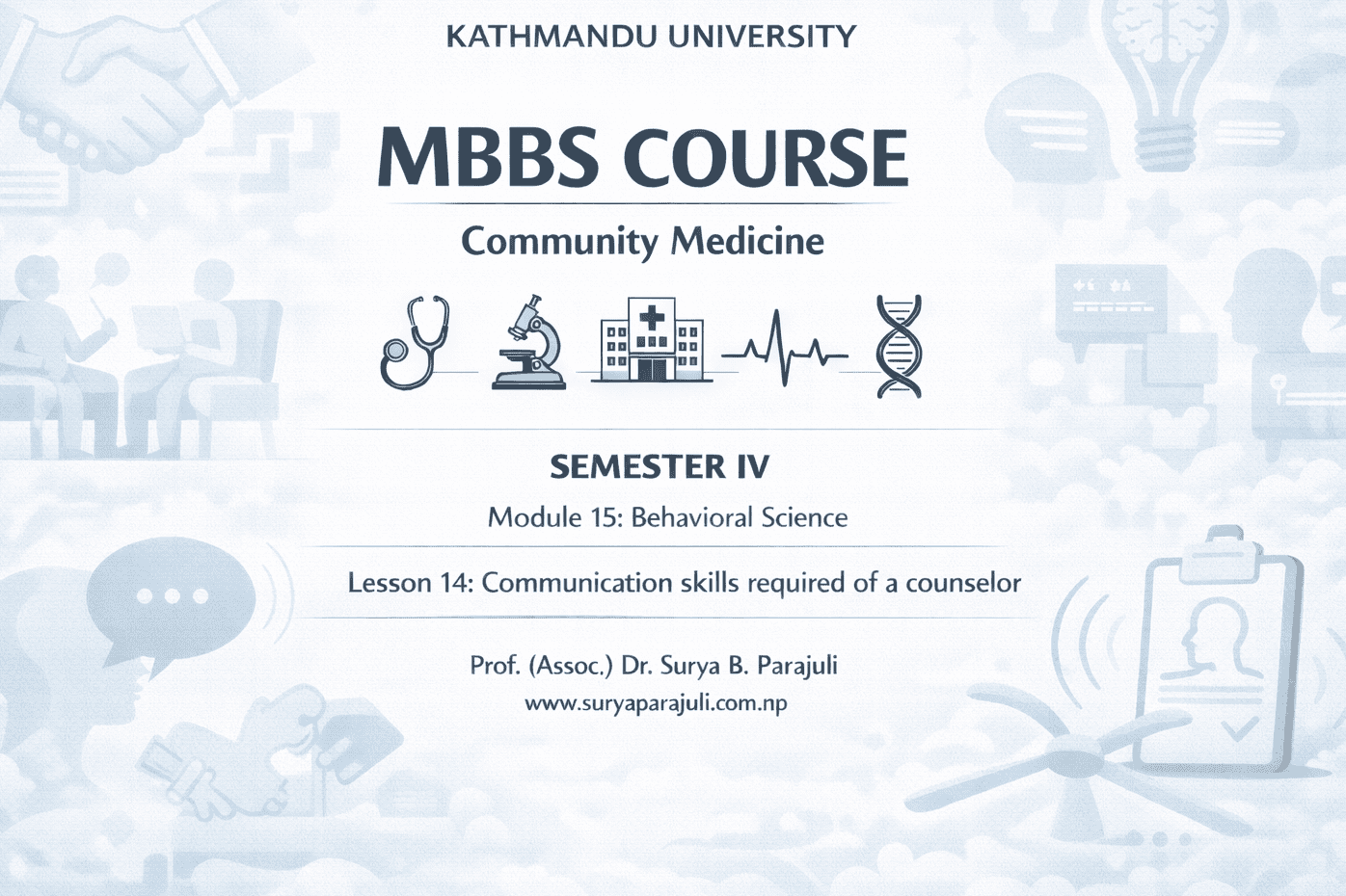 Lesson 14: Communication skills required of a counselor